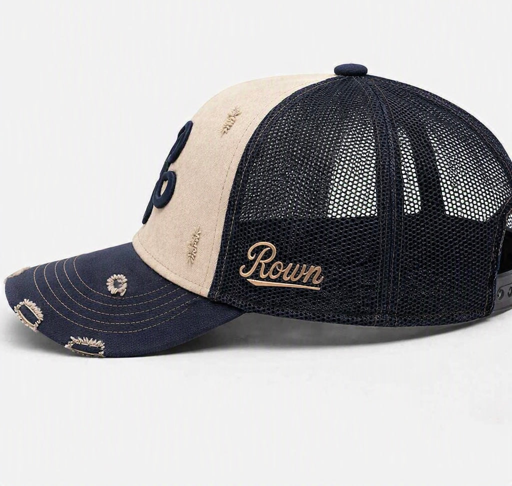 Røwn signature navy and sand cap