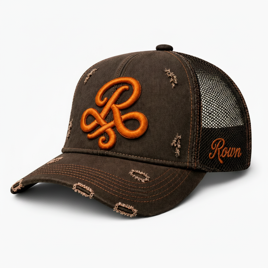 Røwn signature cocoa and orange cap