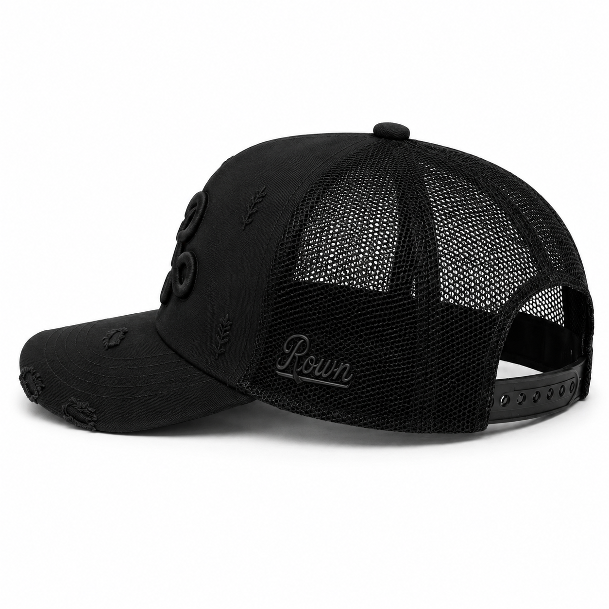 Røwn signature black on black cap